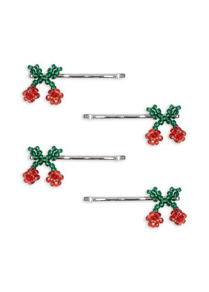 4 Pack Mini Cherry Hair Pin Konges Slоjd