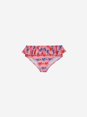 Baby Ribbon Bow all over swim ruffle culotte