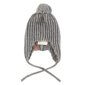 Knitted Baby Bonnet Grey