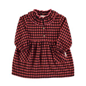 Short Dress Red & Black Vichy