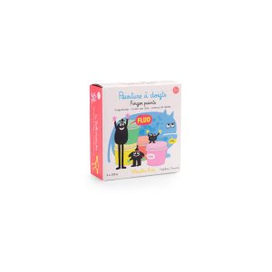 4 fluorescent finger paints Les Schmouks Moulin Roty