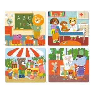 Jobs – Evolutive Puzzles – Set Of 4
