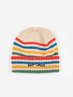 Tic Tac Toe Knitted Striped Beanie  Bobo Choses