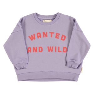 Sweatshirt Purple W/ "Wanted & Wild" Print