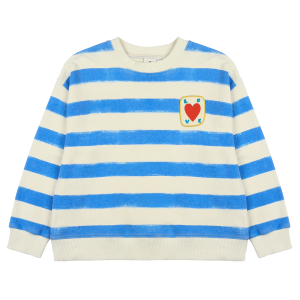 Love Striped Sweatshirt_Blue