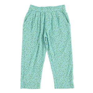Trousers Light Blue Yellow Flowers