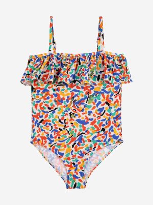 Confetti all over flounce swimsuit