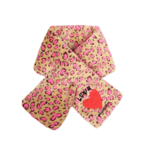 Heart Fur Leopard Scarf