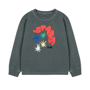 Stars Pigment Longsleeve T-Shirt_Charcoal