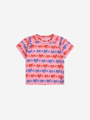 Baby Ribbon Bow all over swim T-shirt