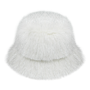 Fur Bucket Hat_Ivory