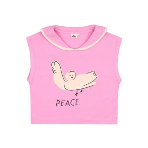 Peace Collar Sleeveless T-shirt