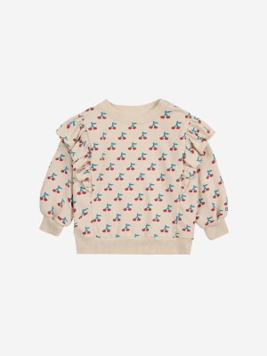 Baby Cherry all over ruffle sweatshirt