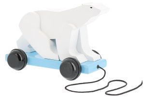 Pompon Pull-Along Polar Bear