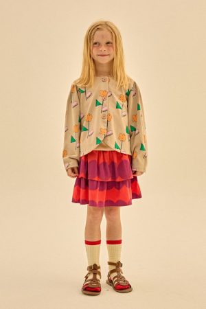 Qisqa ko‘p qavatli yubka