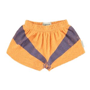 Shorts Peach & Purple Print