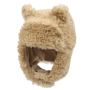 Teddy Bear Ear Warmer Hat_Beige