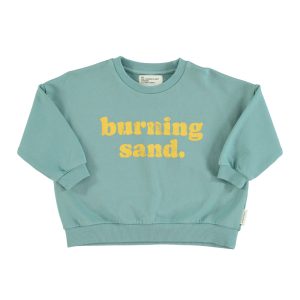 Sweatshirt Green "Burning Sand" Print