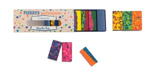 Box Of 6 Multi-Coloured Wax Blocks Les Petites Merveilles /12