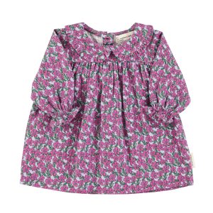 Baby Dress Magenta Flowers