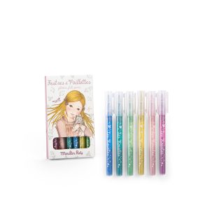 6 Glitter Felt Pens Les Rosalies