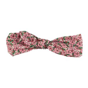 Headband Bow Pink Flowers
