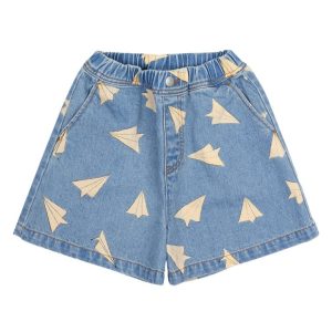 Paper Airplane Denim Shorts