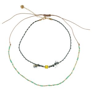 Necklaces Green (Set Of 2)