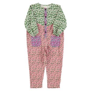 Longsleeve Jumpsuit Multicolor Patchwork
