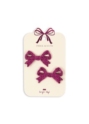 2 Pack Pearly Bow Pearly Hair Clip