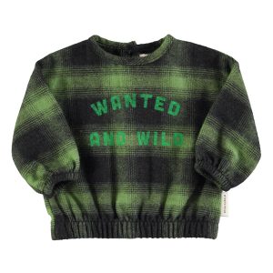 Flannel Blouse Green & Black Checkered