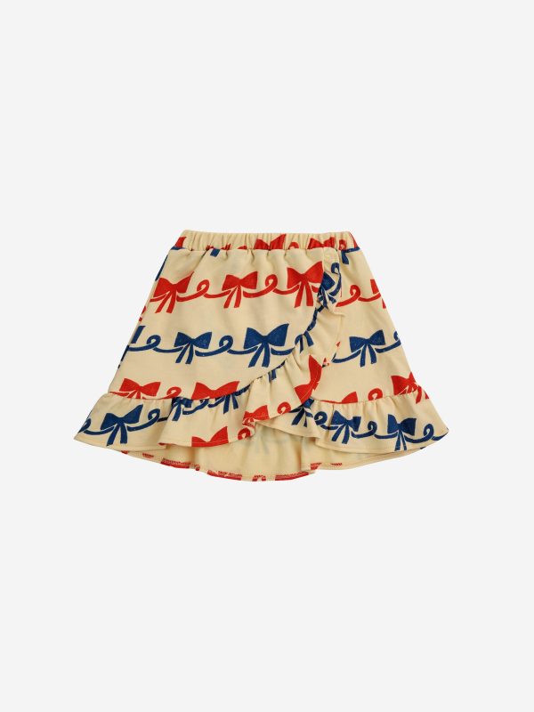 Ribbon Bow all over ruffle skirt| 124AC09070014