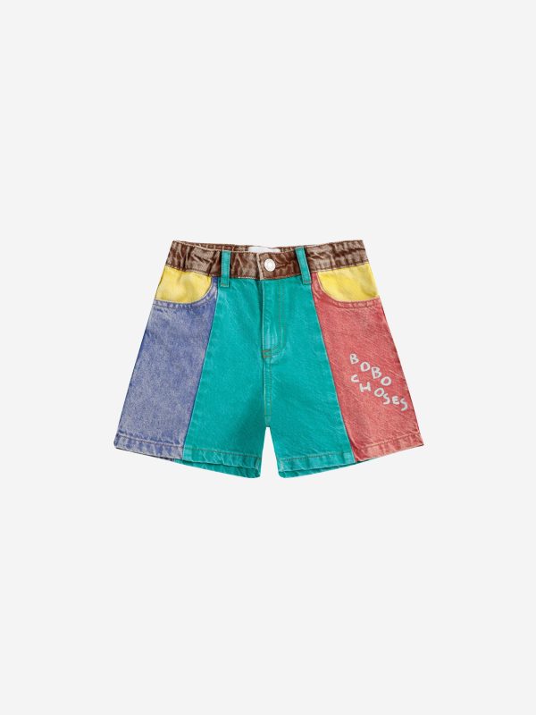 Джинсовые шорты для мальчиков (Color block denim shorts) торг. марки "BOBO CHOSES", арт. № B125AC06599104, материал: 100% органический хлопок, размер: