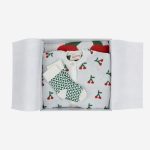 Baby Cherry all over knitted overall gift set
