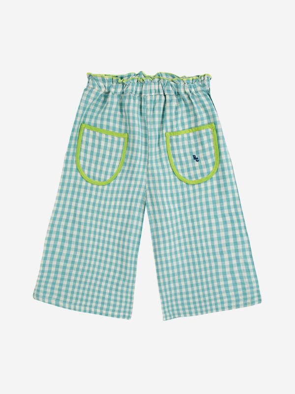 Vichy woven culotte pants| 124AC11240015