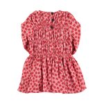 short jumpsuit w/ straps | terracotta w/ multicolor print,3y короткий комбинезон на бретелях | терракота с многоцветным принтом,