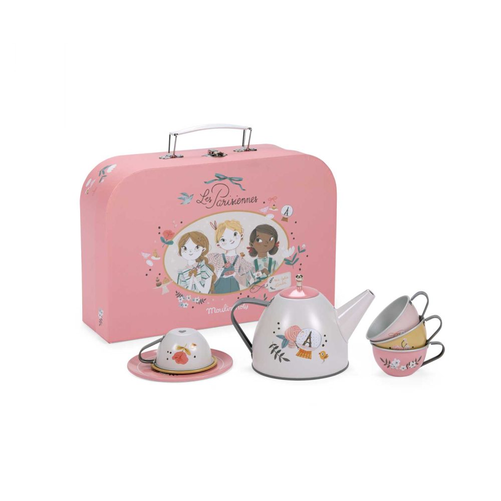 Металлический чайный сервиз (Metal tea set Les Parisiennes) торг. марки "Moulin Roty", арт. №642577
