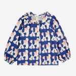 Fairy Dog all over ranglan sleeve woven blouse