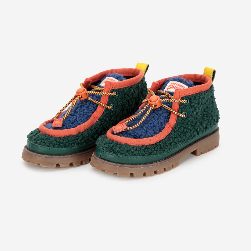 Ботинки детские (BOBO CHOSES x CAMPER Compas Wallabee sheepskin shoes - MULTICOLOR,29) торг. марки "BOBO CHOSES", арт. № B225AI00199129, материал: 63% полиэстер, 100% резина, возраст/размер: 29