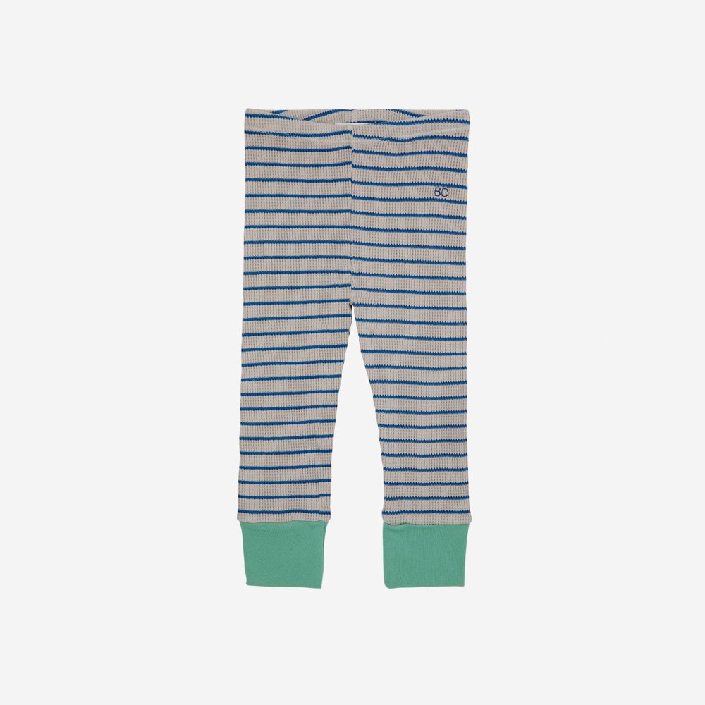 Baby Stripes waffle leggings