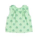sleeveless shirt w/ collar | green w/ green treesм 12m рубашка без рукавов с воротником | зеленый с зелеными деревьями,
