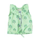 sleeveless shirt w/ collar | green w/ green treesм 12m рубашка без рукавов с воротником | зеленый с зелеными деревьями,