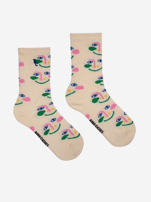 Smiling Face All Over long socks| 124AI00511080