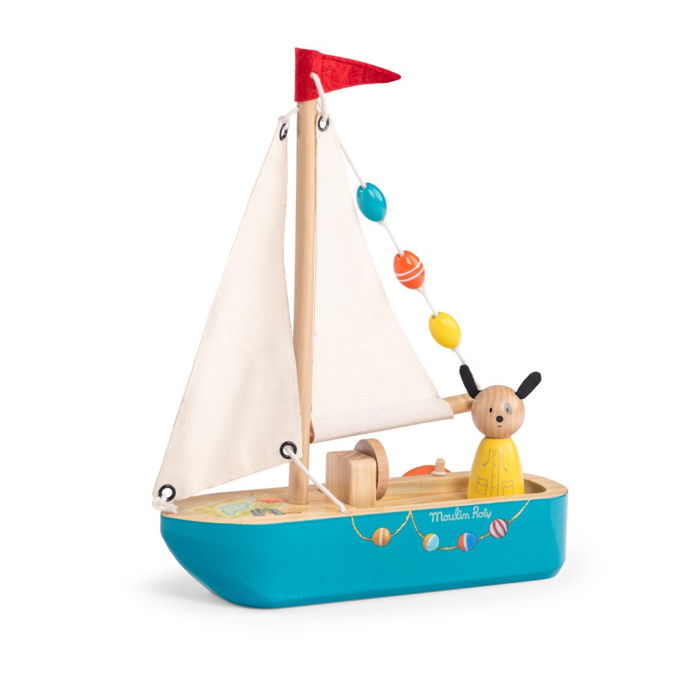 Парусная лодка из дерева (Sailboat La Grande Famille) торг. марки "Moulin Roty", арт. №632443