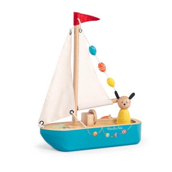 Парусная лодка из дерева (Sailboat La Grande Famille) торг. марки "Moulin Roty", арт. №632443