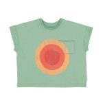 t'shirt | green w/ multicolor circle print, 24m футболка | зеленый с многоцветным круговым принтом,