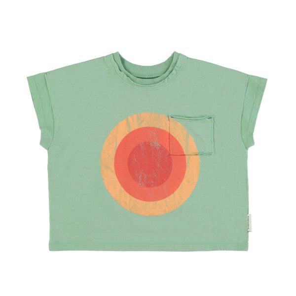 t'shirt | green w/ multicolor circle print, 24m футболка | зеленый с многоцветным круговым принтом,