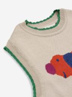 Fairy Dog jacquard knitted vest