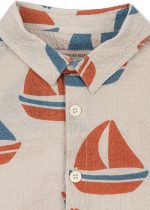 Рубашка для мальчиков (ELLIOT SS SHIRT GOTS AHOY) торг. марки "Konges Slоjd", арт. № KS104782, материал: 98% хлопок, 2% эластан, размер: 18м. - 10л