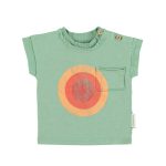 t'shirt | green w/ multicolor circle print, 24m футболка | зеленый с многоцветным круговым принтом,